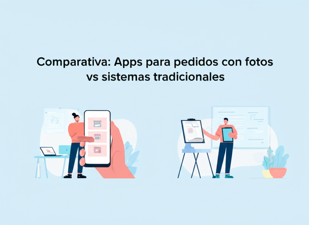 Comparativa: Apps para pedidos con fotos vs sistemas tradicionales
