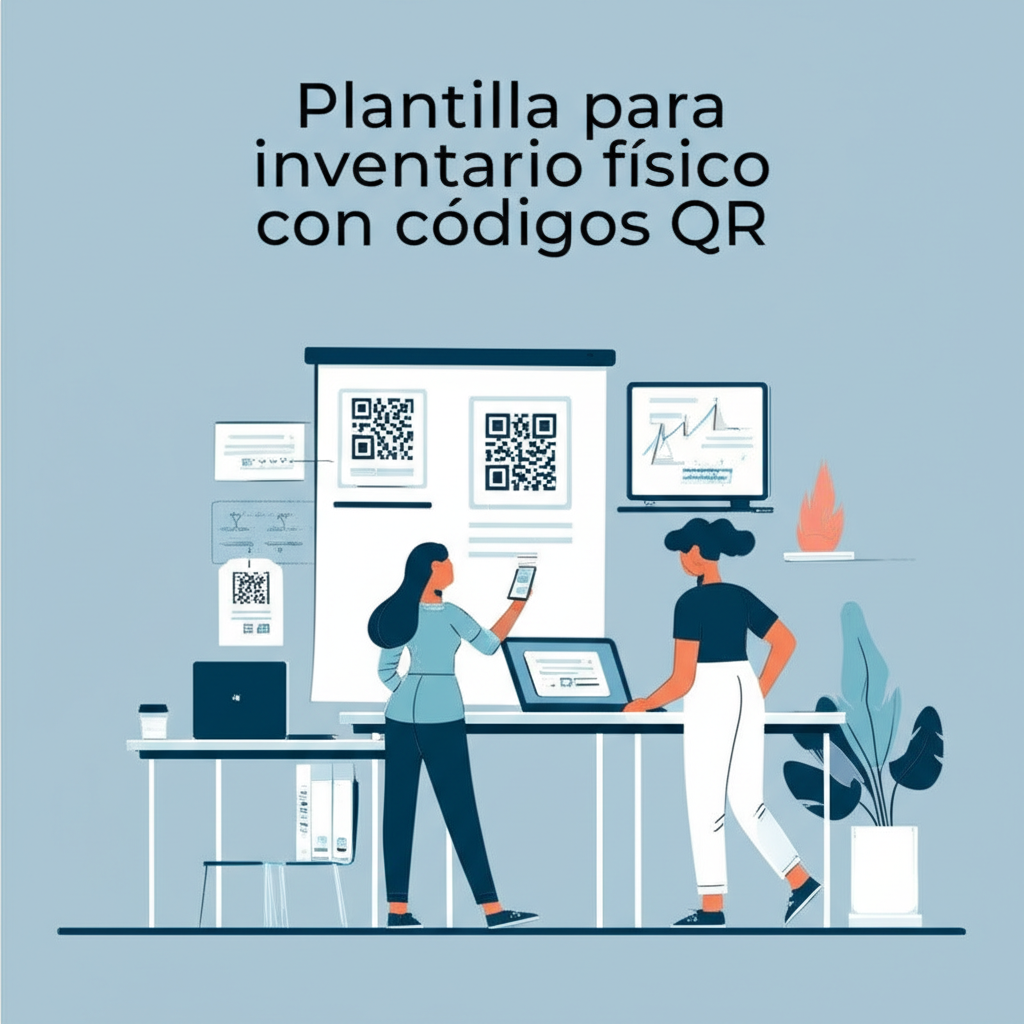 Plantilla para inventario físico con códigos QR