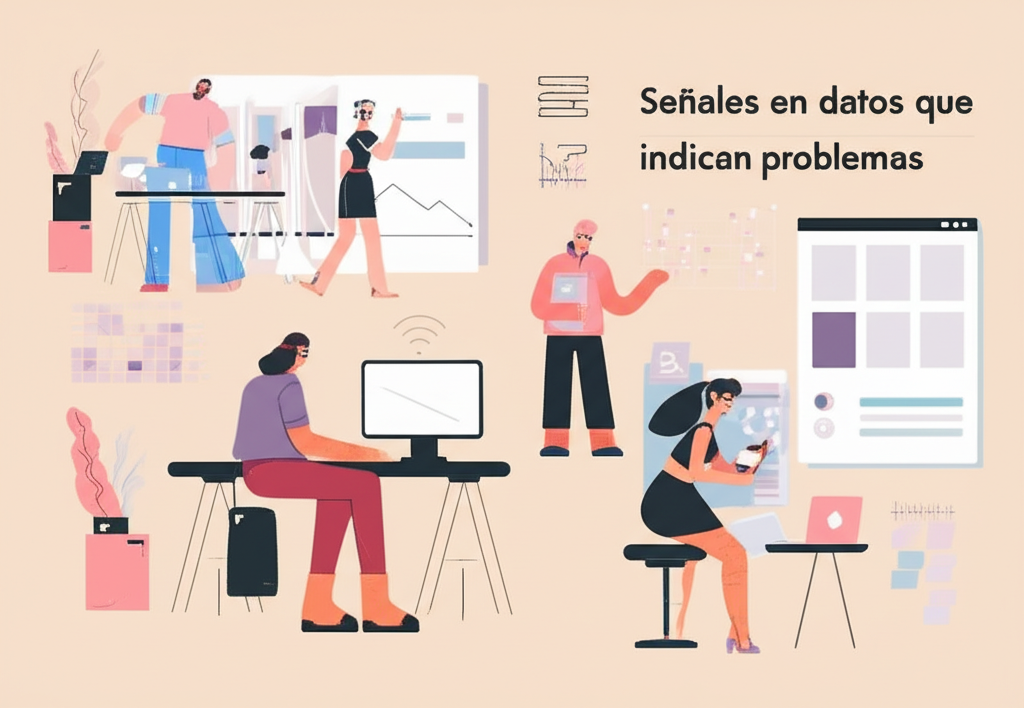 Señales en datos que indican problemas