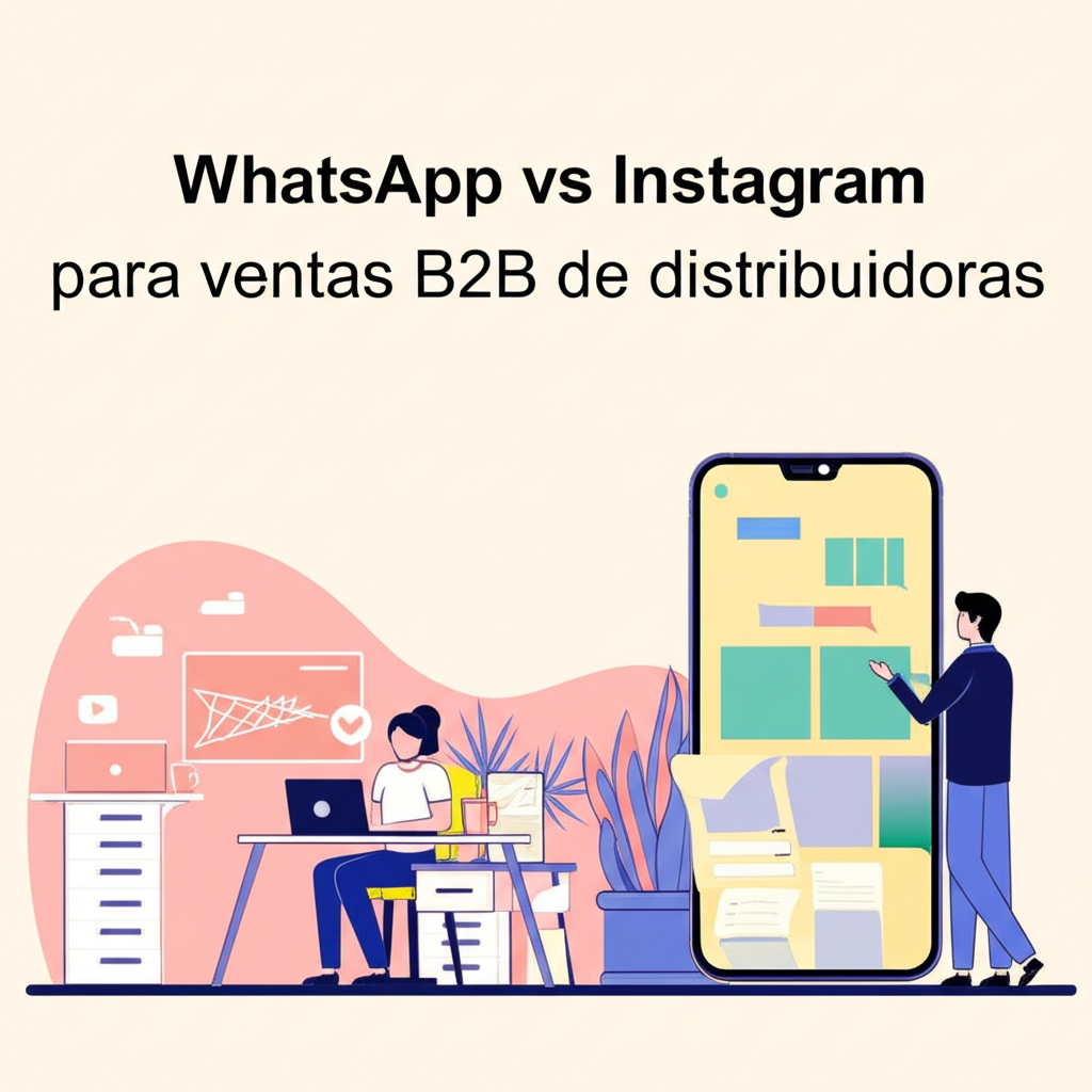 WhatsApp vs Instagram para ventas B2B de distribuidoras
